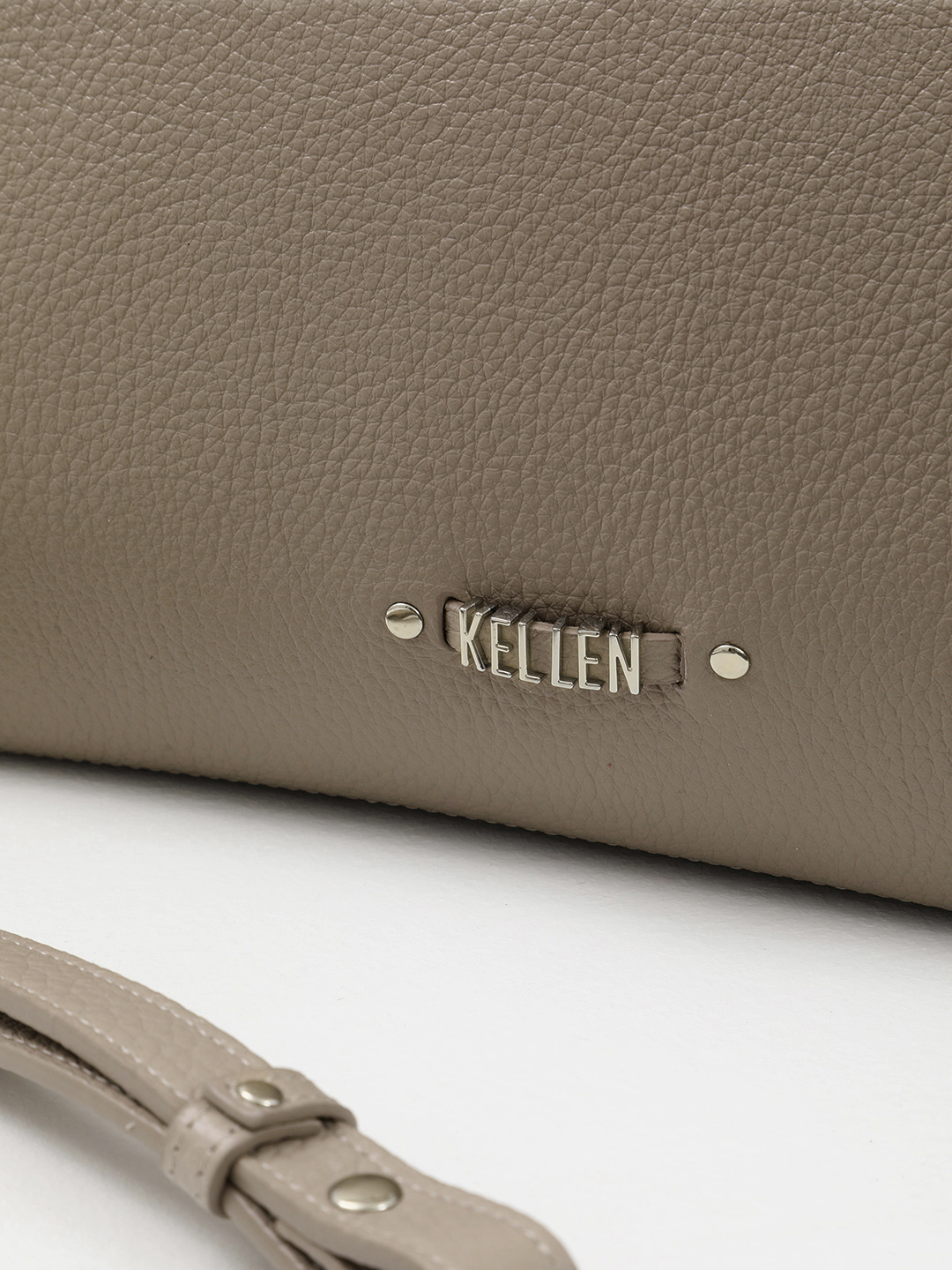 Классическая сумка от KELLEN с тремя отделениями внутри в цвете тауп