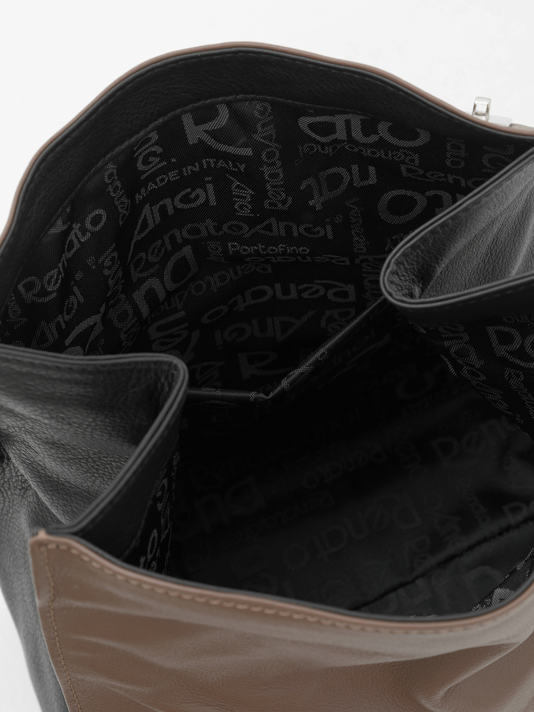 Сэтчел в размере М от Renato Angi с двойным замком в коричневом цвете