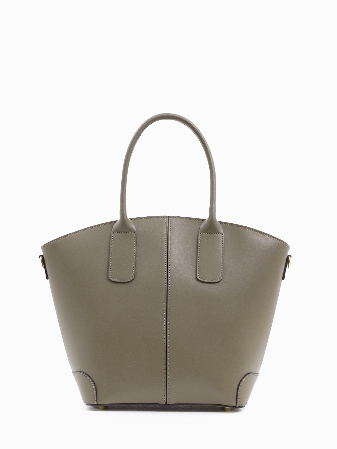 Минималистичный тоут-трапеция с длинным плечевым ремнём от BE NICE в цвете тауп