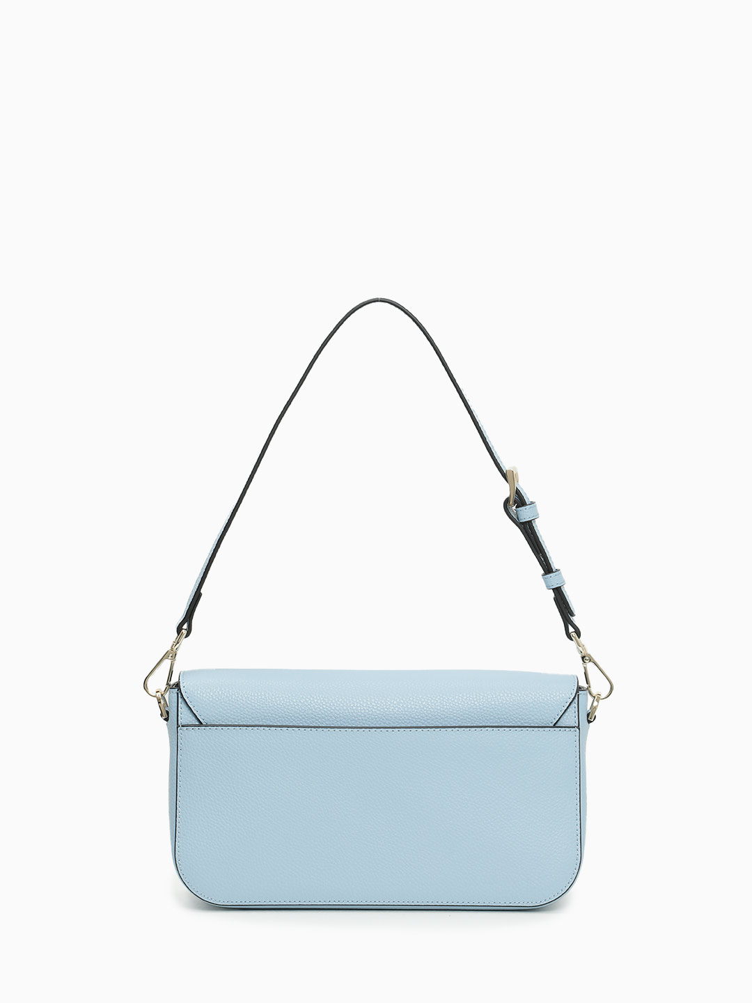 Небольшая сумка с треугольным клапаном и поворотным замком от Cromia из натуральной голубой кожи