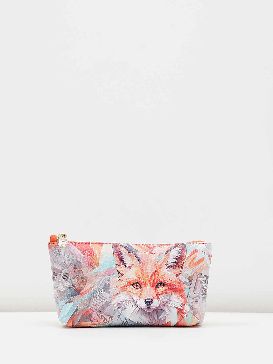 Косметичка от Alessandro Beato из натуральной кожи с принтом лисы