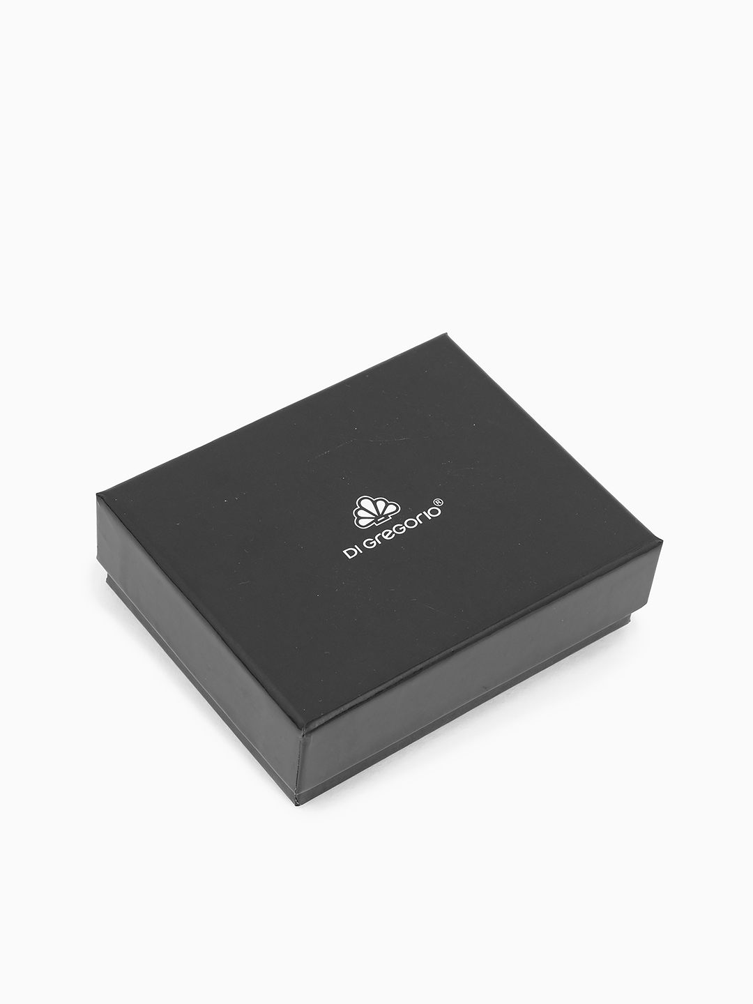 Женский кошелёк Di Gregorio из черной крупнозернистой кожи с молнией по кругу