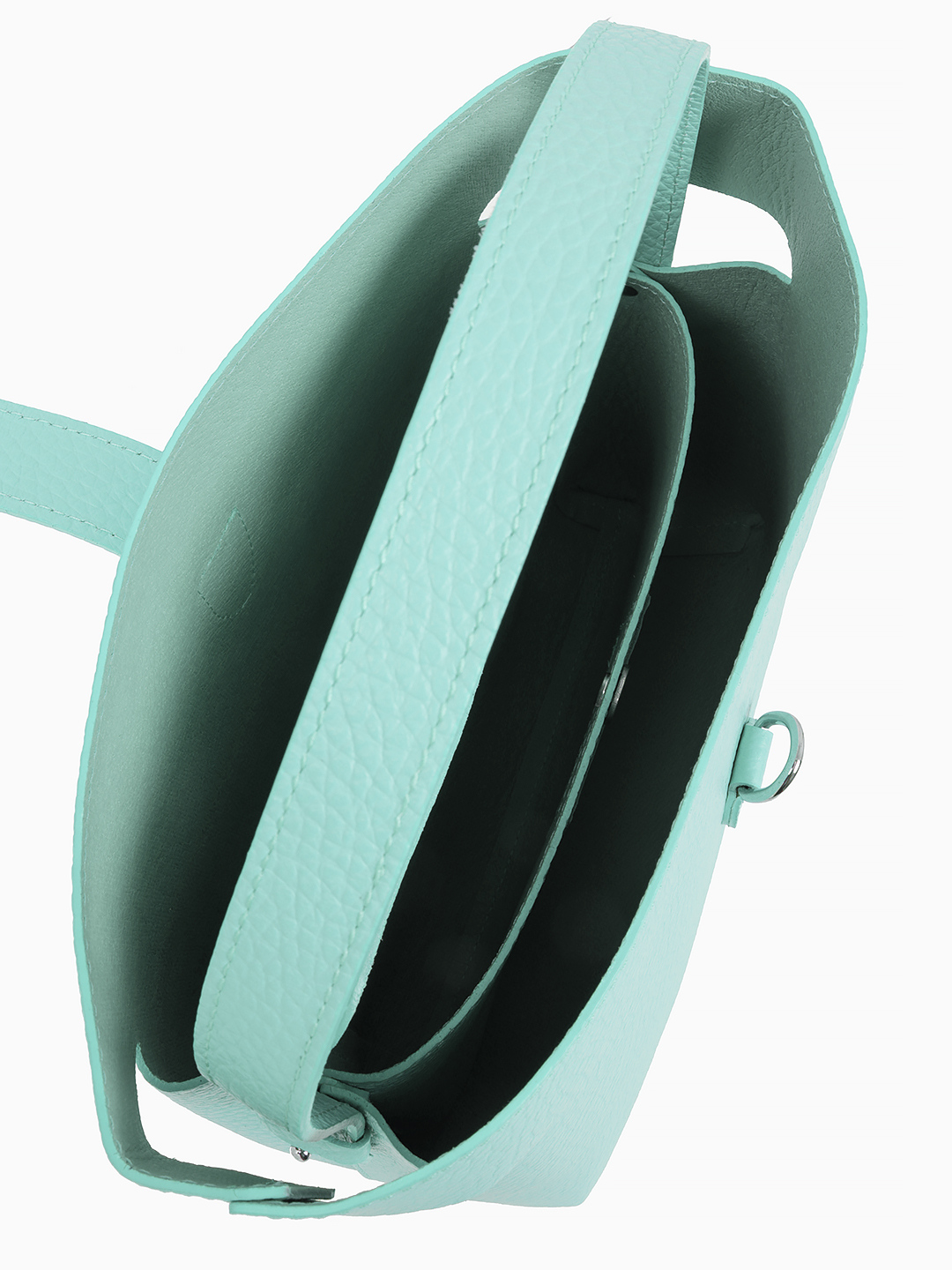 Сэтчел с металлической застёжкой-карабином от Sara Burglar в оттенке морской волны marine