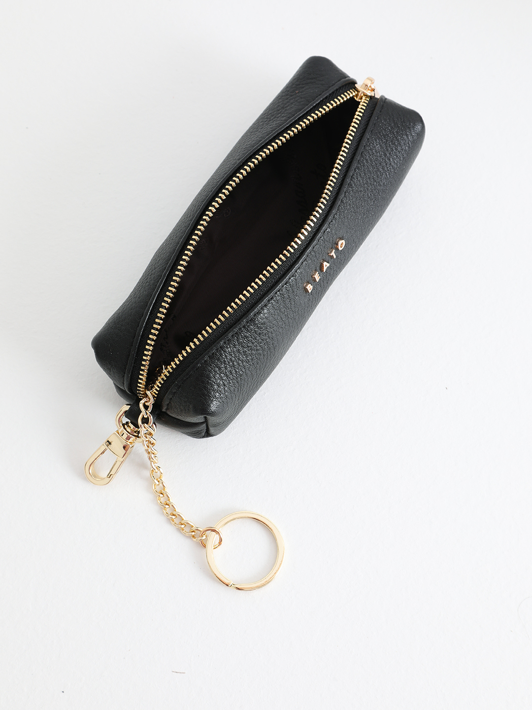 Ключница из натуральной кожи от бренда Alessandro Beato чёрного цвета