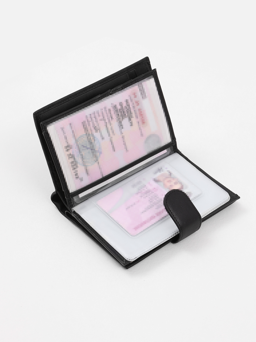 Органайзер для авто документов и паспорта на кнопке от Di Gregorio в чёрном цвете