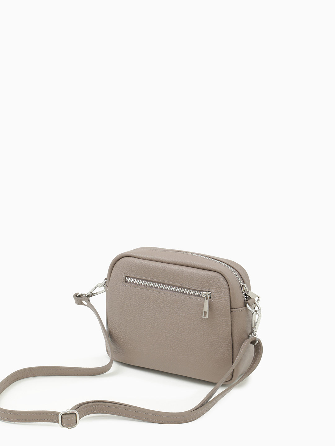 Прямоугольная кросс-боди с ромбовидной стёжкой на переднем кармане от FOLLE в цвете тауп