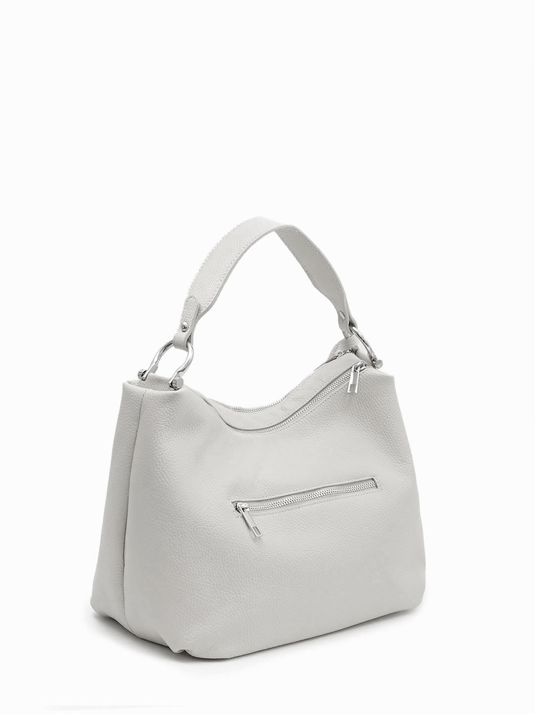 Сумка с двумя отделами на молниях и очечником в комплекте от FOLLE в светло-сером цвете