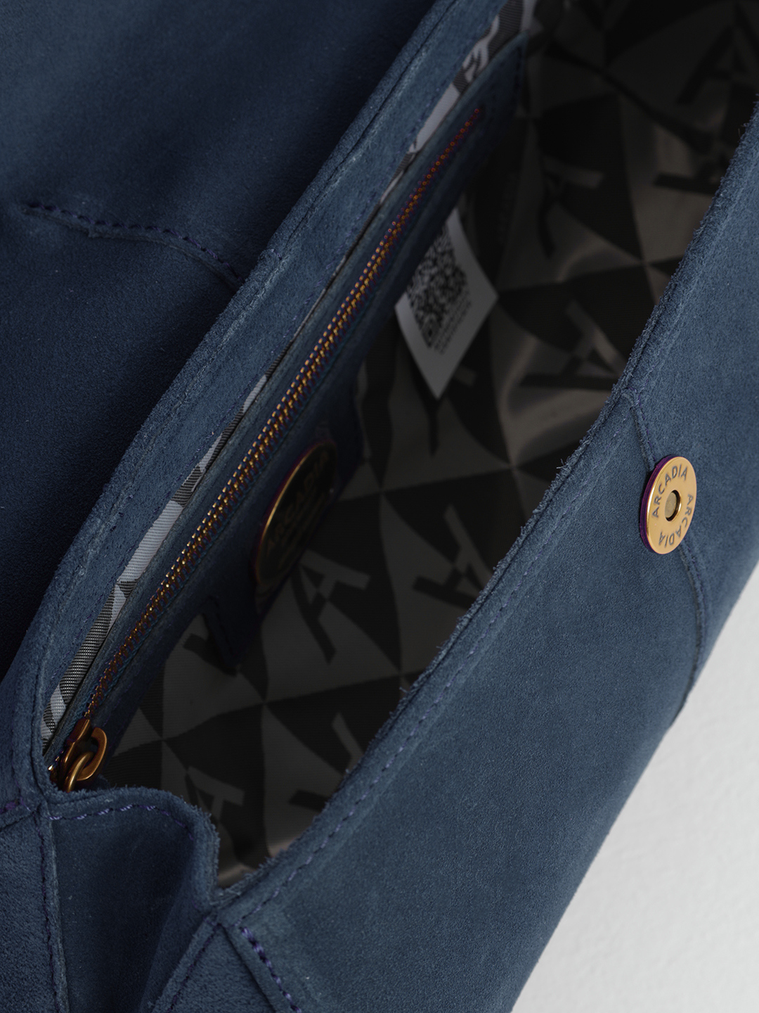 Синий замшевый сэтчел CALIPSO от ARCADIA в размере S