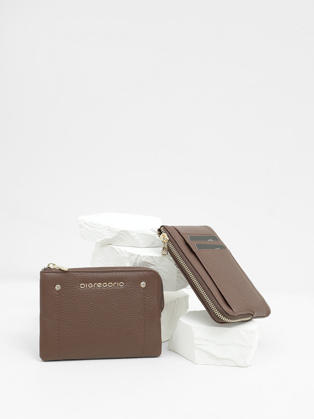 Ключница - картхолдер Di Gregorio коричневого цвета