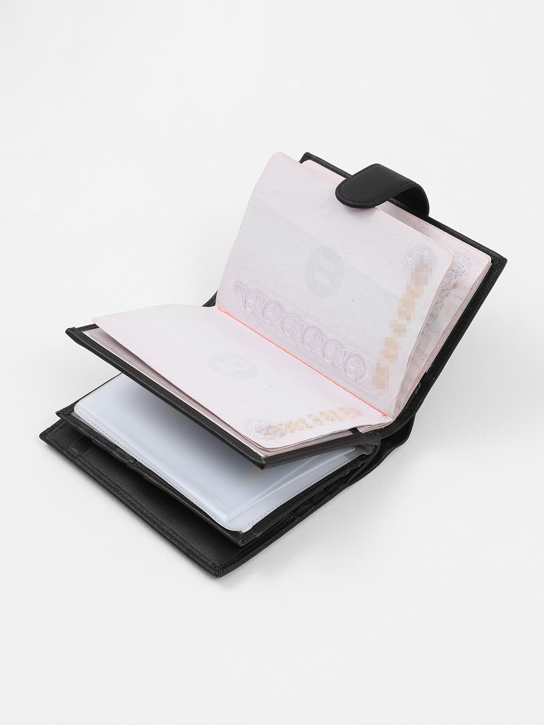 Органайзер для авто документов и паспорта на кнопке от Di Gregorio в чёрном цвете