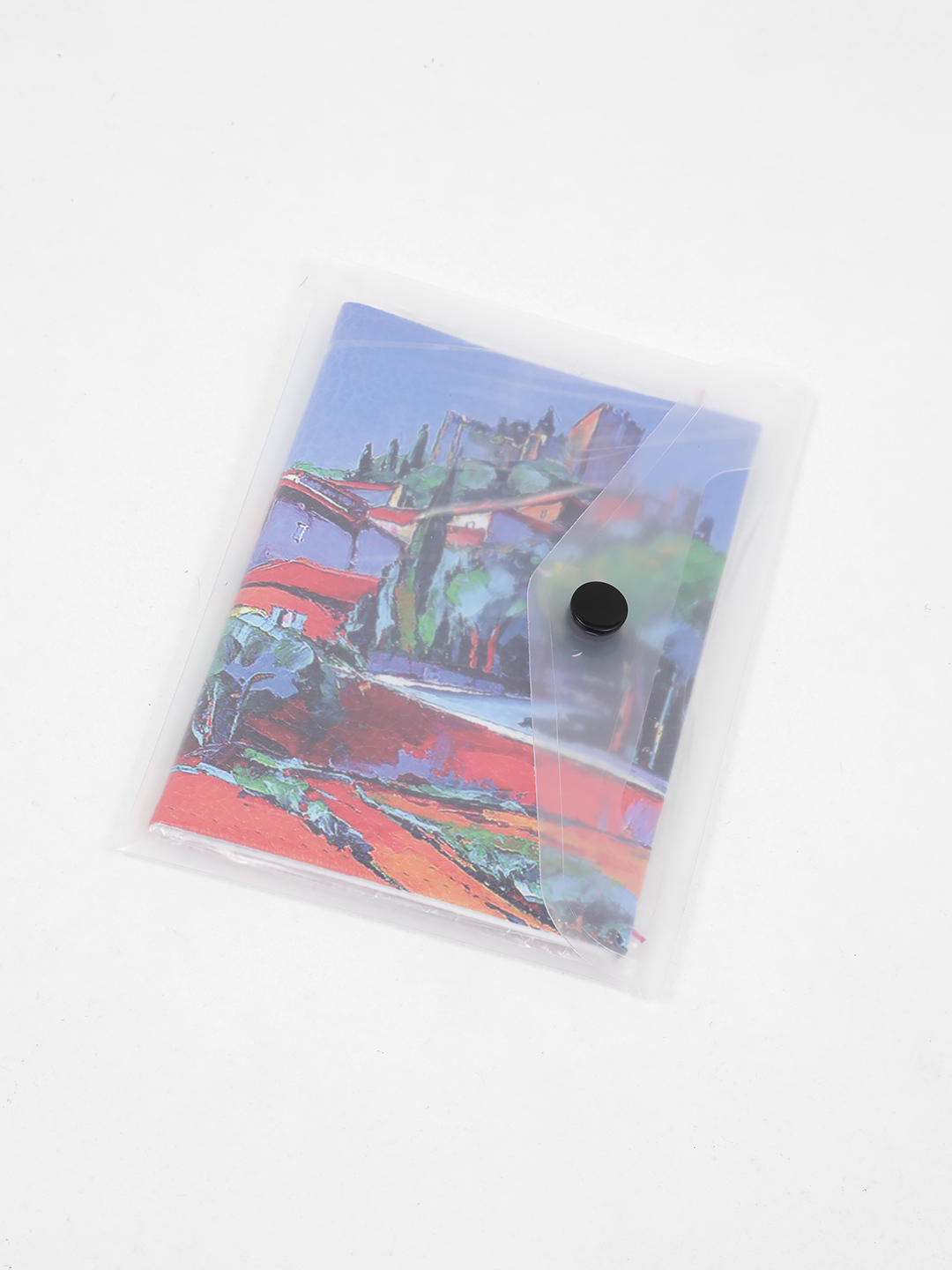 Обложка для документов от бренда Alessandro Beato с абстрактным принтом испанского городка