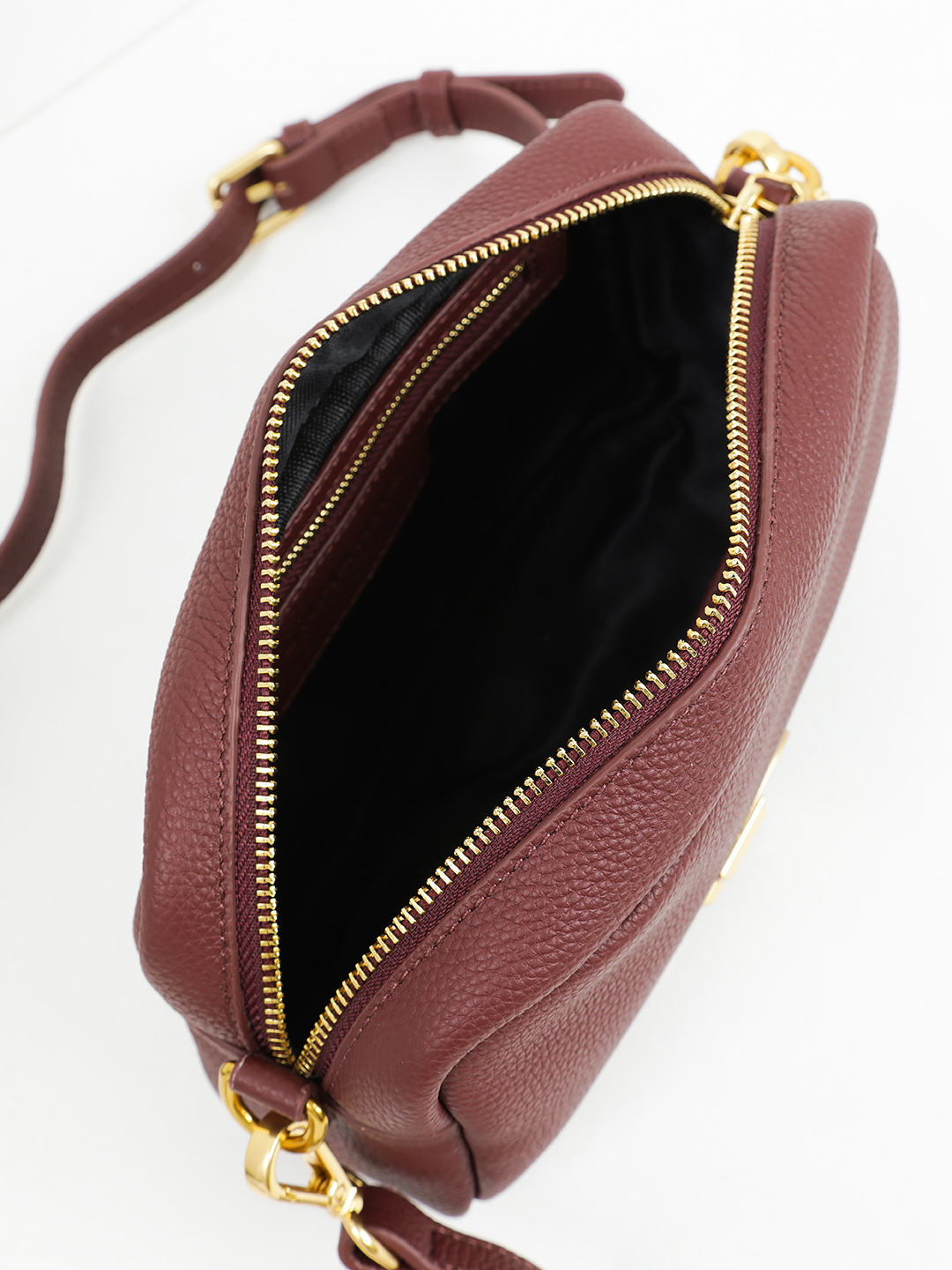 Кросс-боди от Ermanno Firenze из качественной натуральной кожи бордового цвета