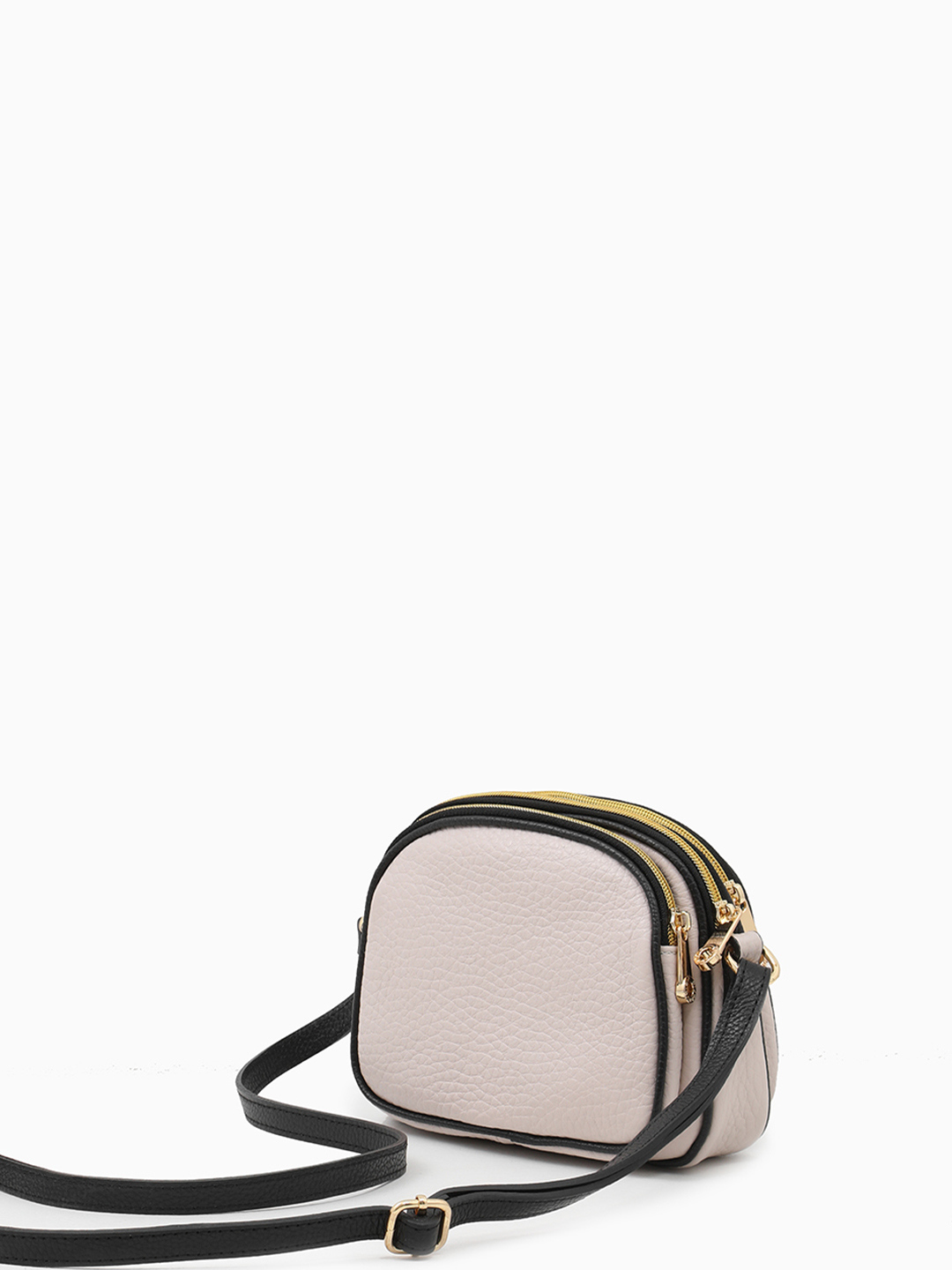 Кросс-боди в спортивном стиле с золотистой молнией от Di Gregorio в светло-розовом оттенке