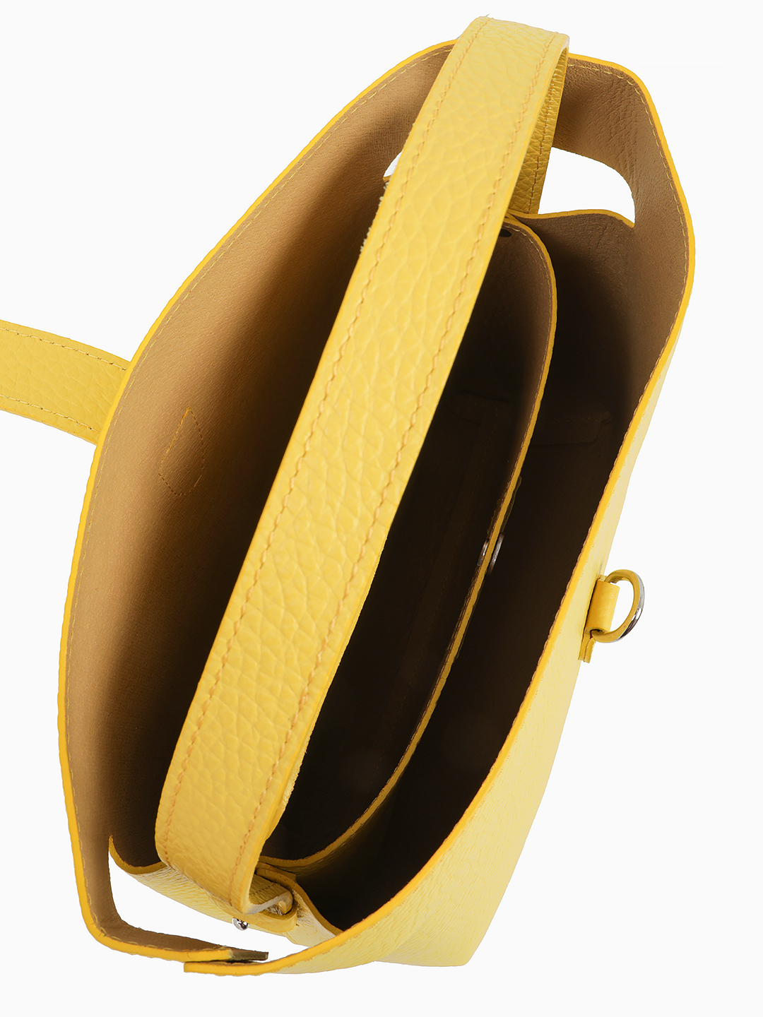 Сэтчел с металлической застёжкой-карабином от Sara Burglar в жёлтом цвете
