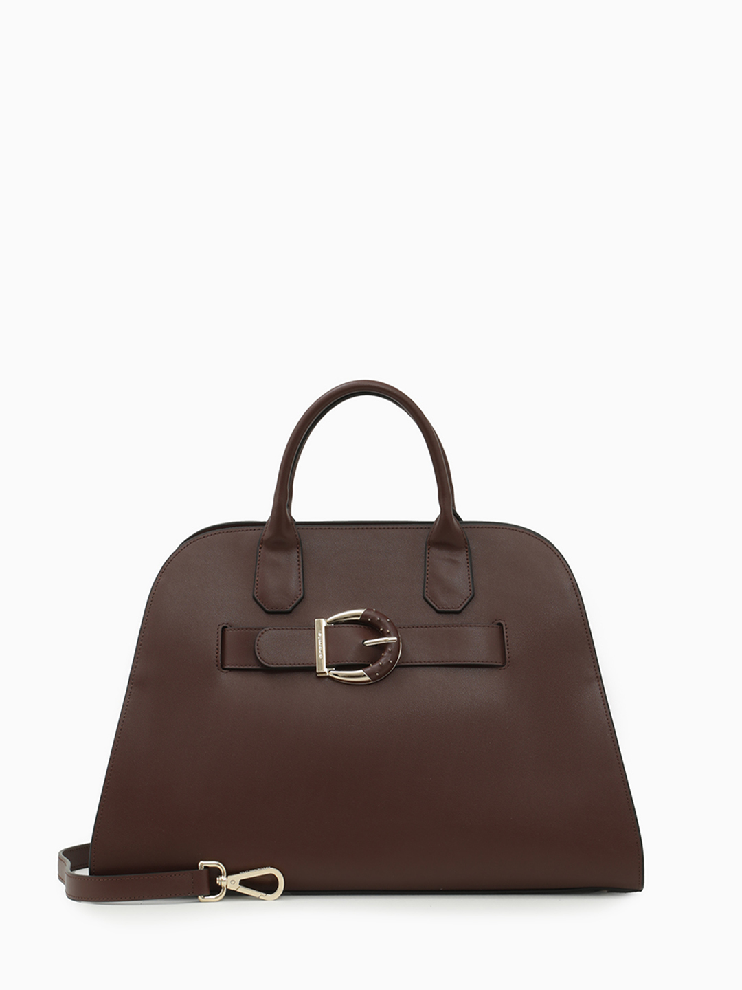 Тоут от Cromia в натуральной гладкой коже коричневого цвета с фурнитурой в виде пряжки