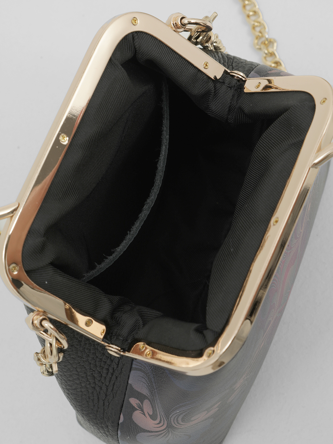 Миниатюрная сумка с принтом от BE NICE с застежкой-фермуаром