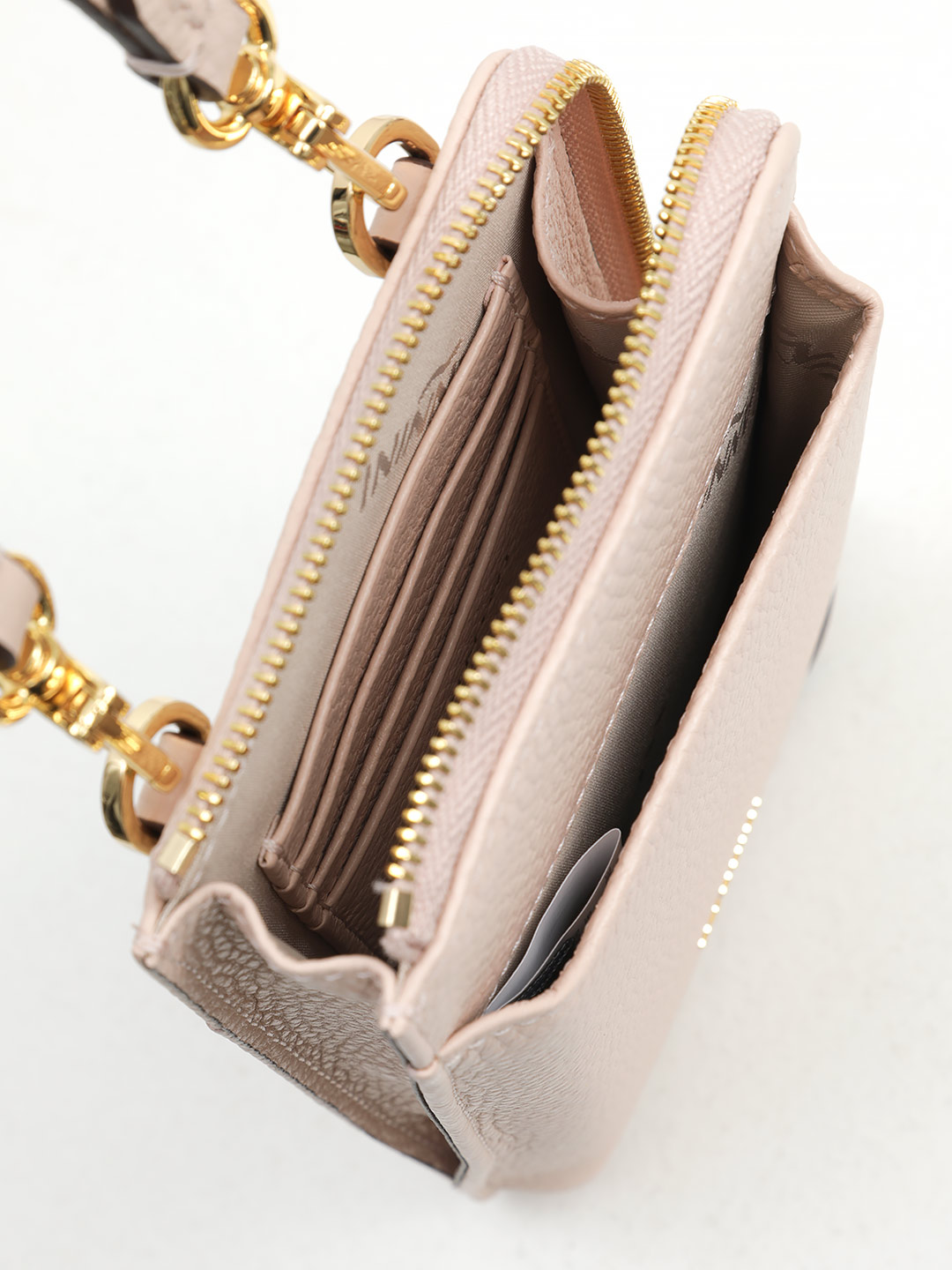 Вертикальная сумка через плечо для телефона от Nannini из натуральной кожи розового цвета