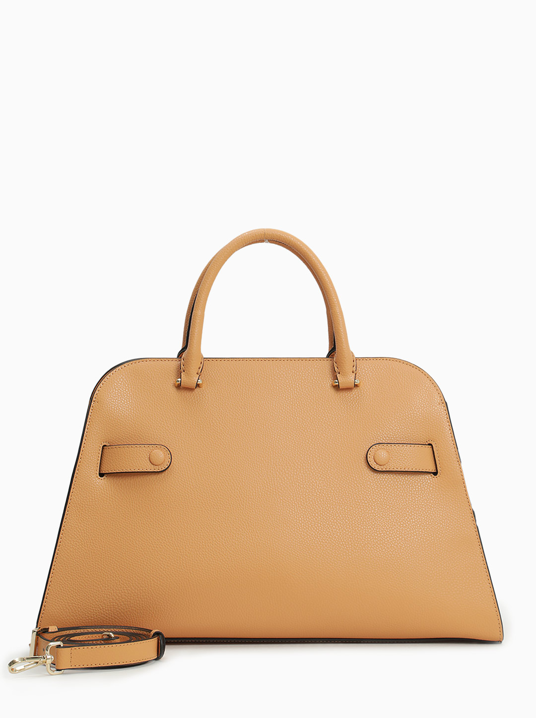 Классическая сумка трапециевидной формы от Cromia из натуральной кожи рыжего цвета