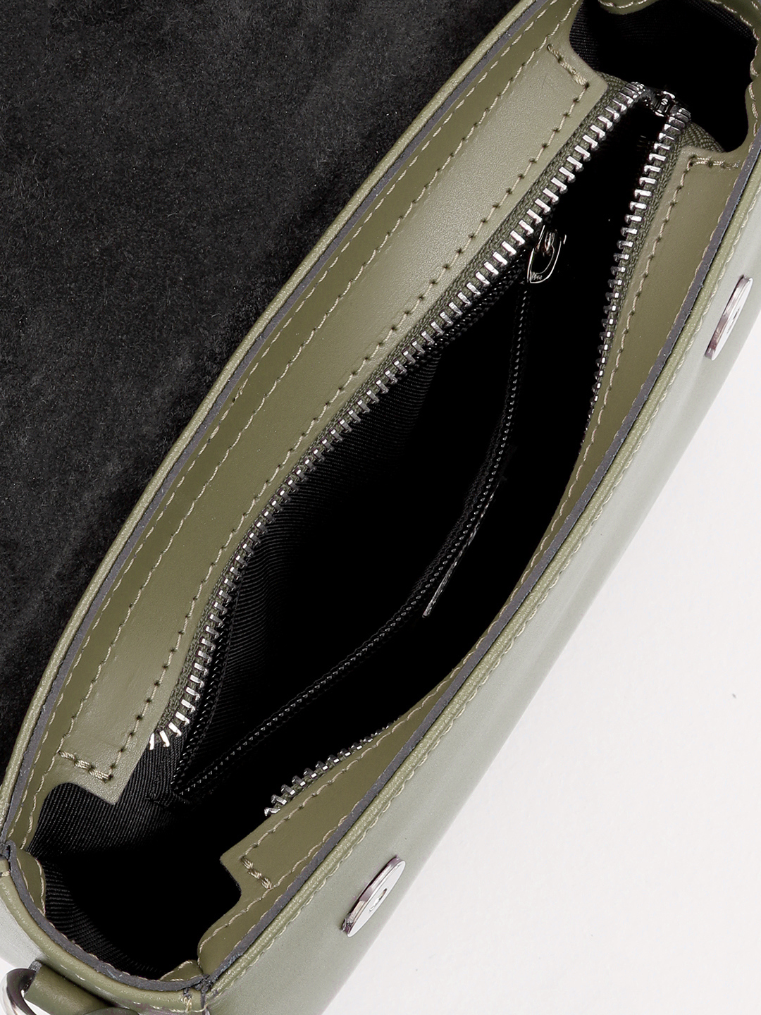 Сумка со скошенным дном и монограммой Sara Burglar в зелёном цвете