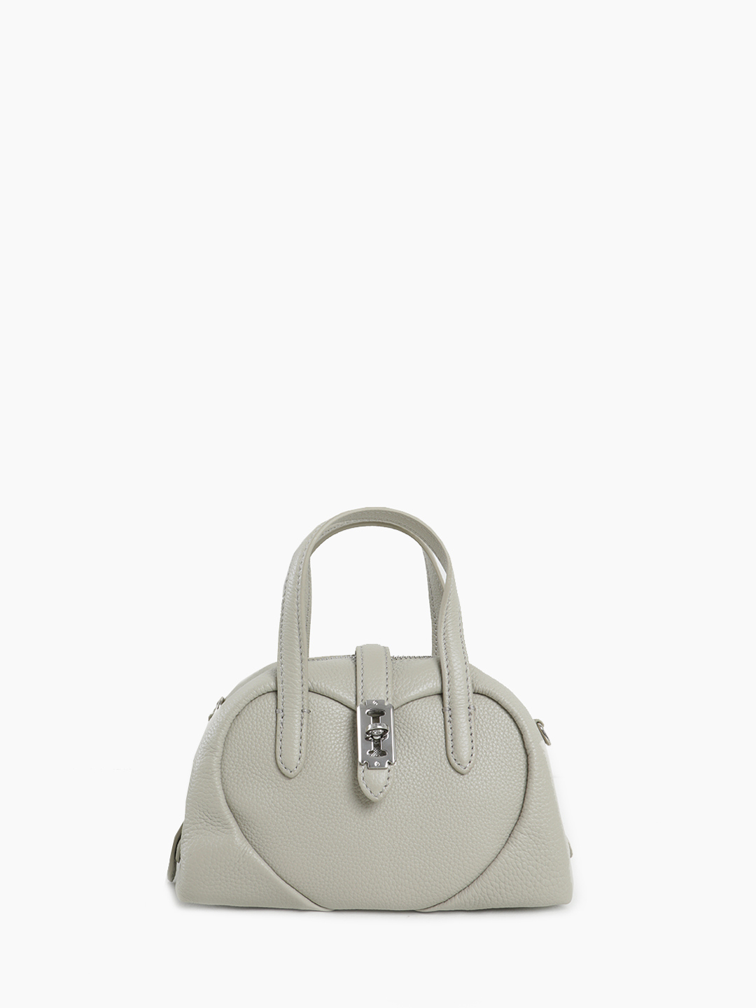 Мини-тоут с поворотной фурнитурой от IVORY в сером оттенке french grey