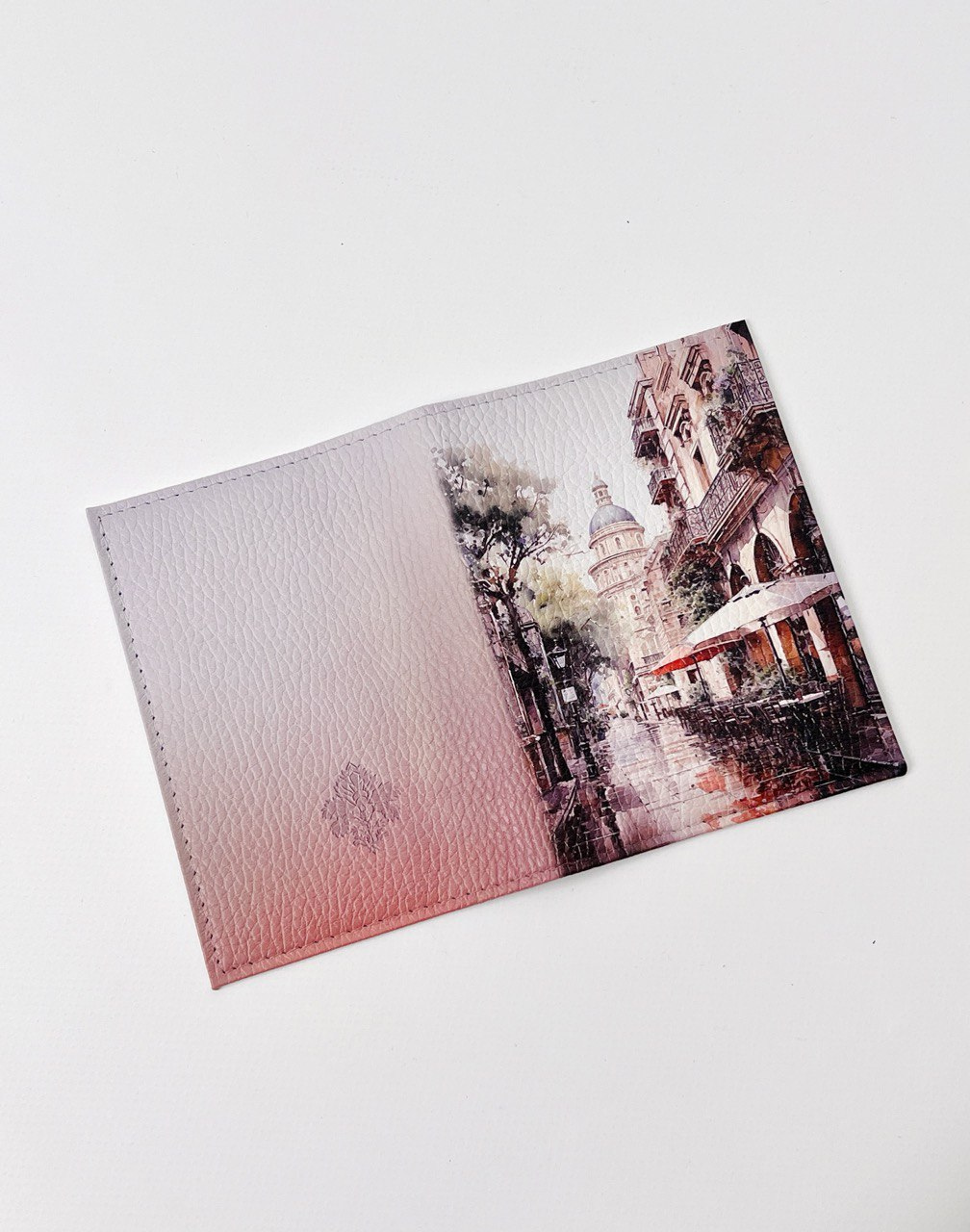 Обложка для документов от Alessandro Beato осенняя акварельная улица 