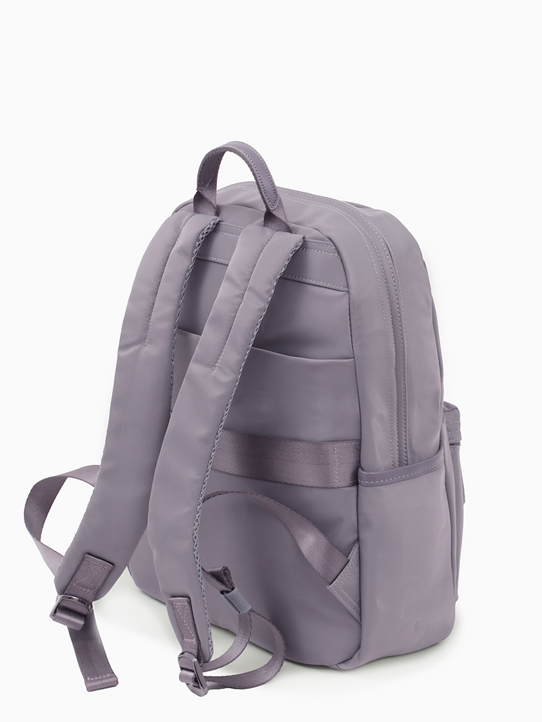 Болоньей рюкзак с передним карманом и боковыми отделами от IVORY в лавандовом цвете