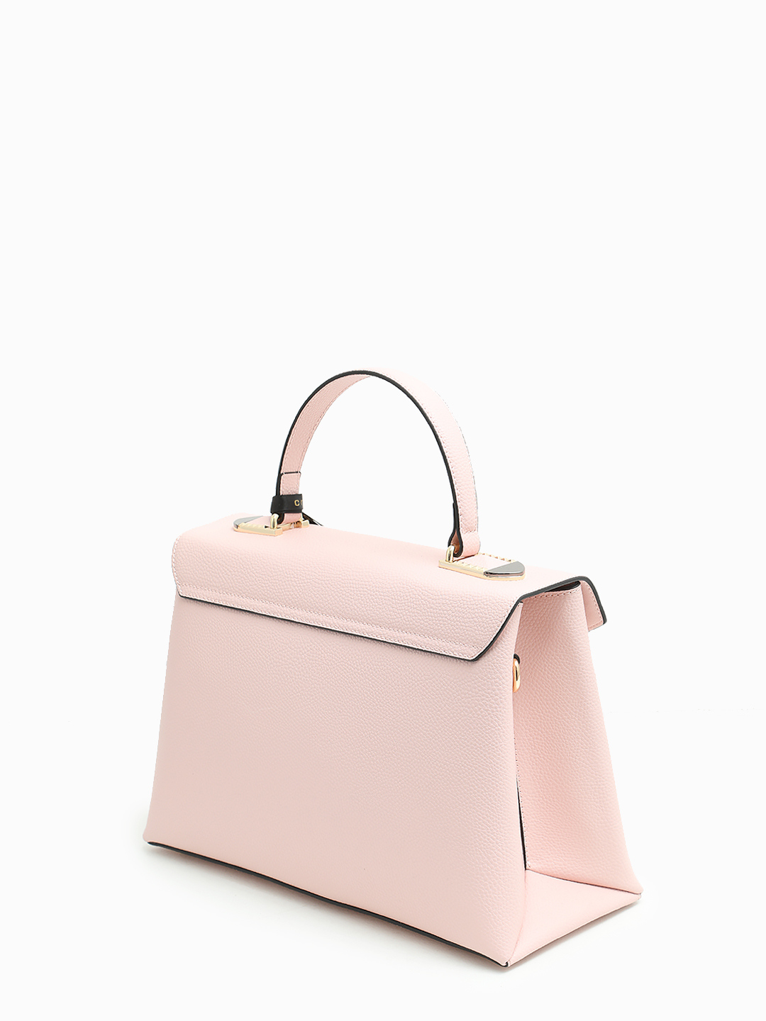 Однорукий сэтчел с пятигранной пряжкой и именной гравировкой CROMIA в розовом оттенке