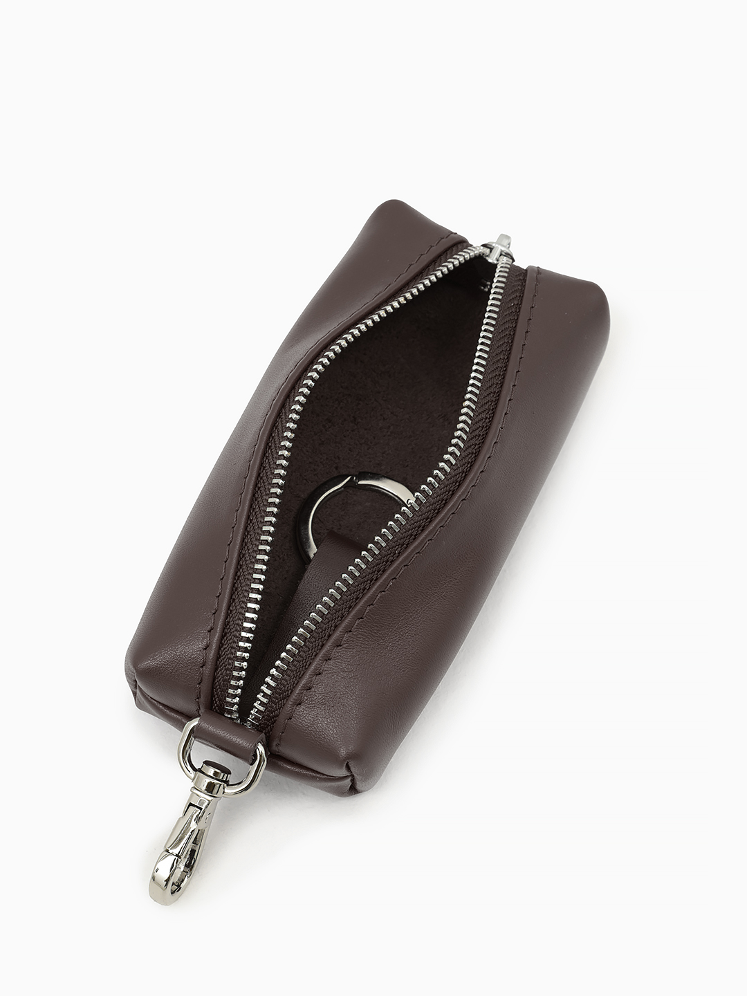 Ключница от Alessandro Beato из гладкой натуральной кожи шоколадного цвета