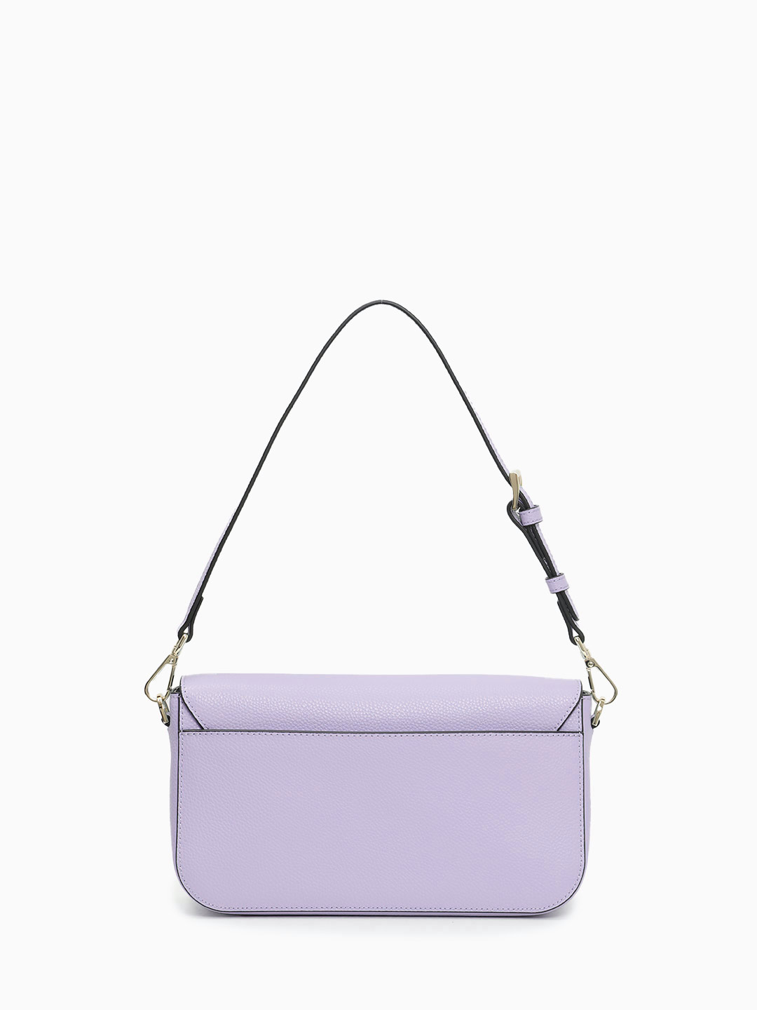 Небольшая сумка с треугольным клапаном и поворотным замком от Cromia из натуральной сиреневой кожи