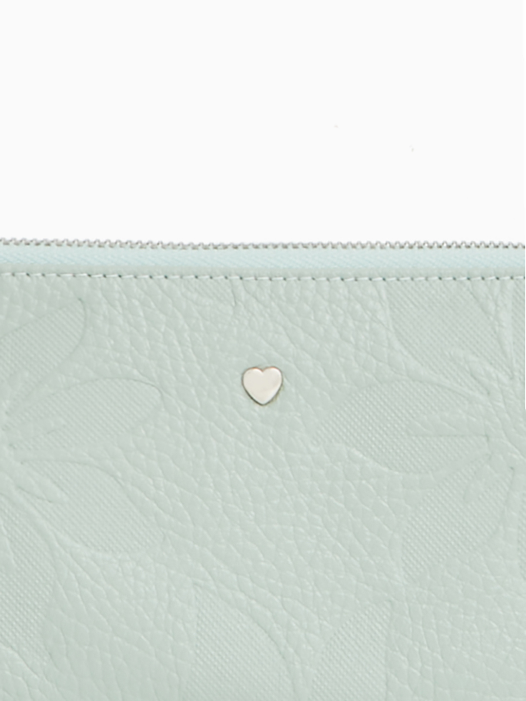 Поясная сумка с цветочным тиснением от FOLLE в светло-зелёном оттенке