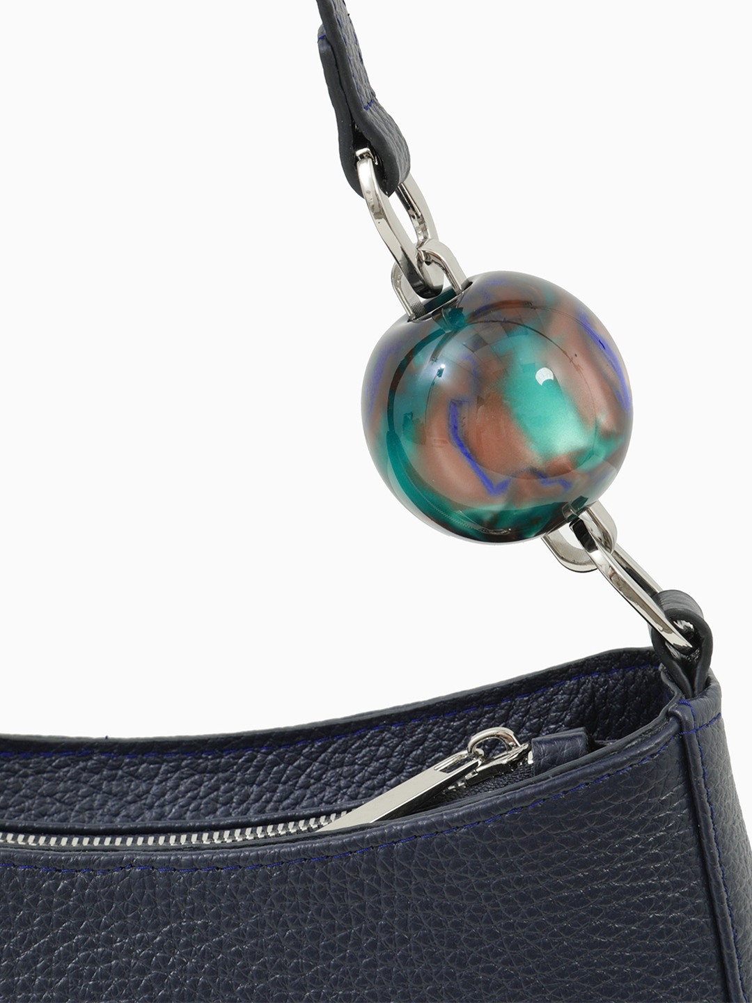 Багет синего цвета от FOLLE с ручкой с круглым большим шаром