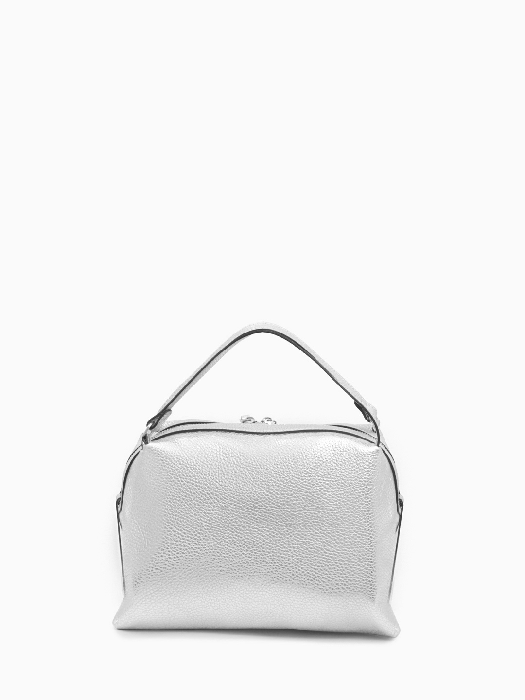 Серебристая сумка с двумя длинными пуллерами от RIPANI