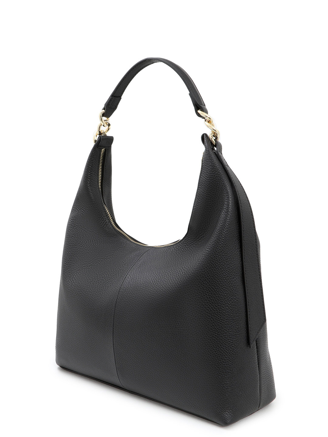 Сумка-мешок с комбинированной ручкой от BE NICE в чёрной коже