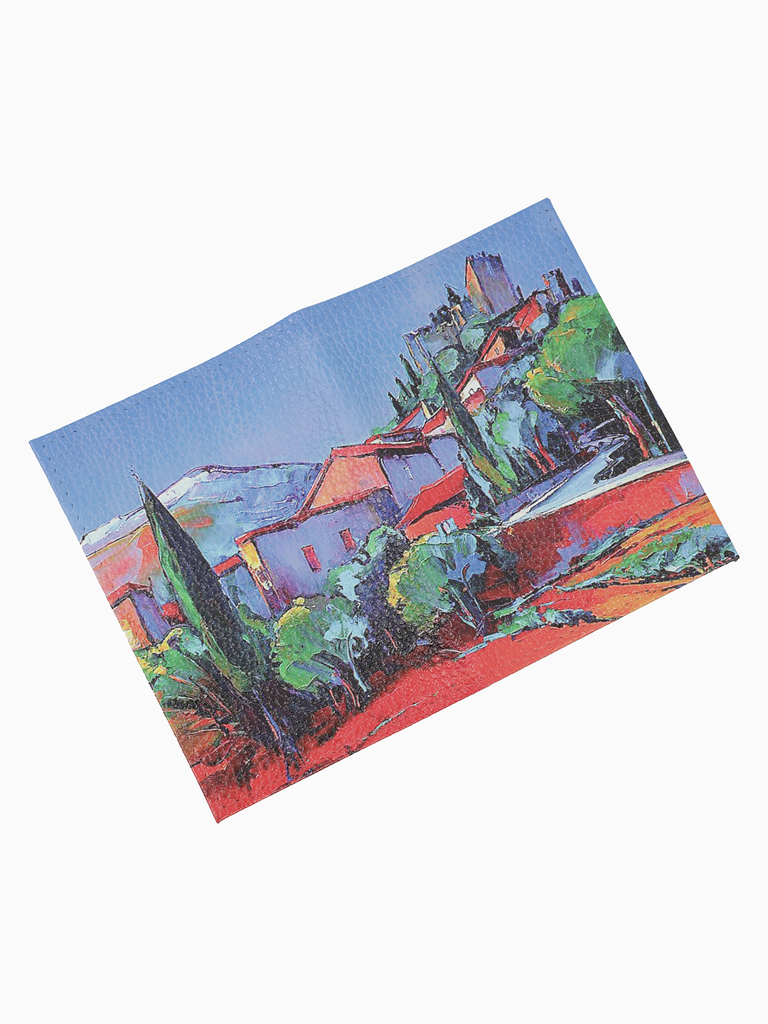 Обложка для документов от бренда Alessandro Beato с абстрактным принтом испанского городка