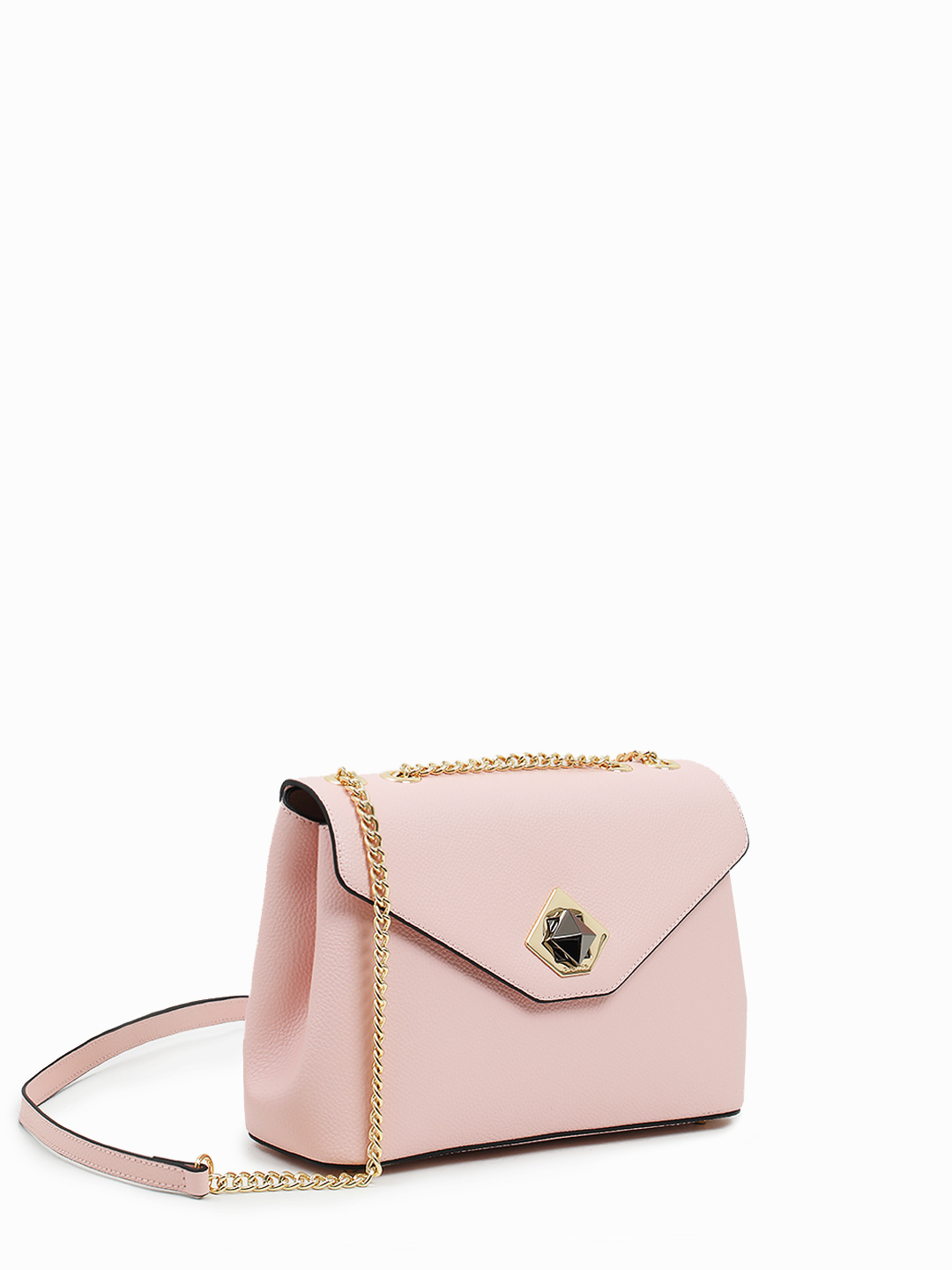 Кросс-боди на плечо с ремнём с элементами цепочки от CROMIA в пудровом оттенке