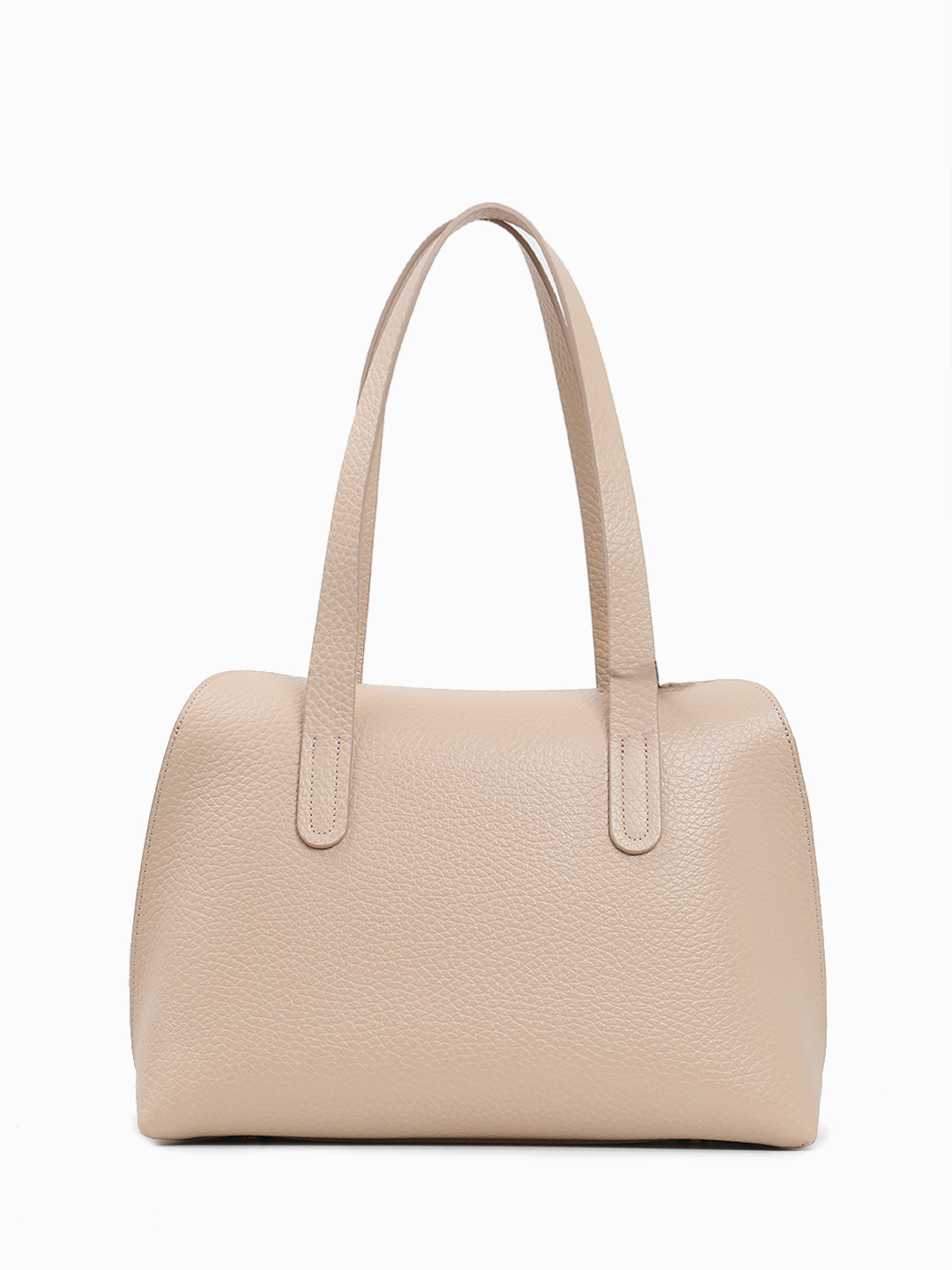 Классическая сумка с именным подкладом от Carlo Salvatelli песочного оттенка