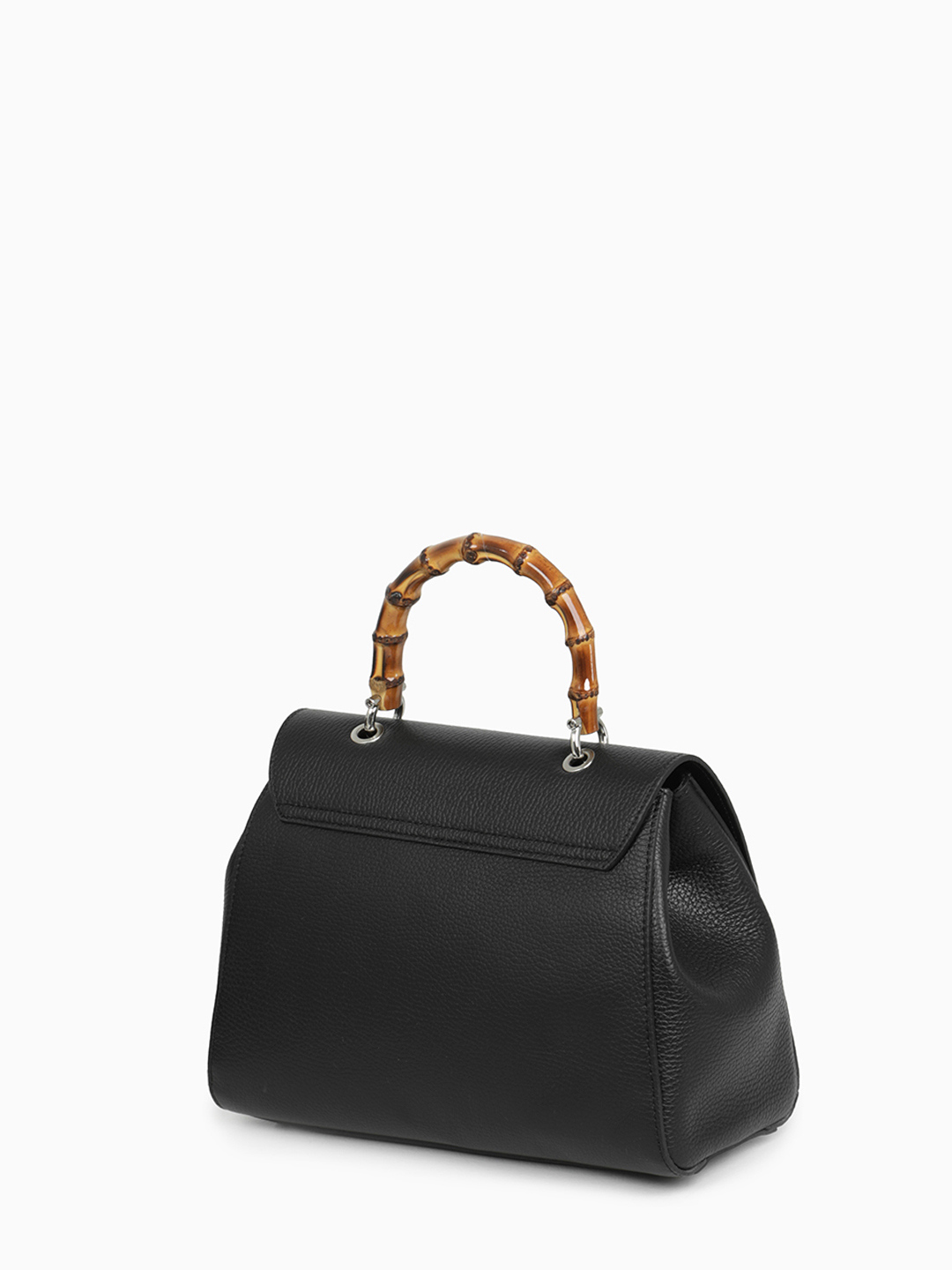 Сэтчел от BE NICE с бамбуковой ручкой в чёрном цвете