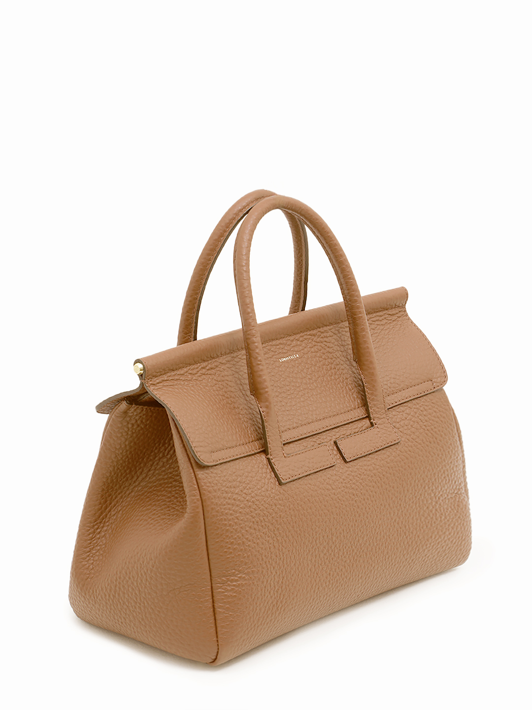 Классический тоут от Loristella в крупнозернистой натуральной коже горчичного оттенка в размере М