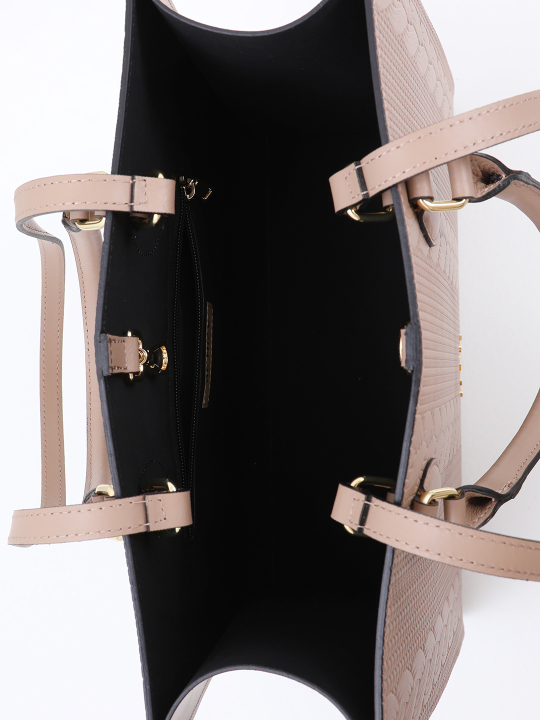 Сумка-шоппер "Polly" с двумя парами ручек и объёмным тиснением от BE NICE в оттенке тауп