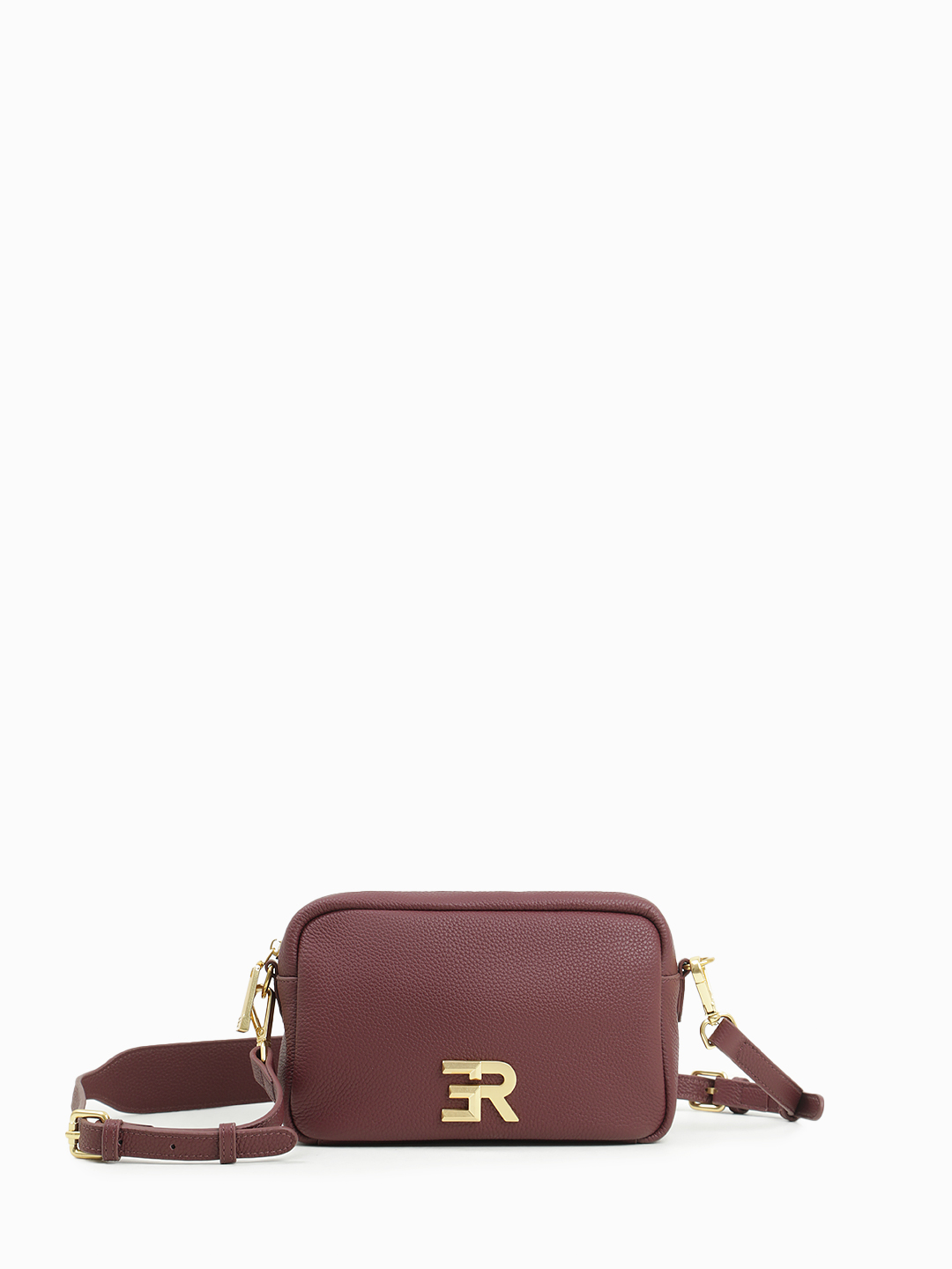 Кросс-боди от Ermanno Firenze из качественной натуральной кожи бордового цвета