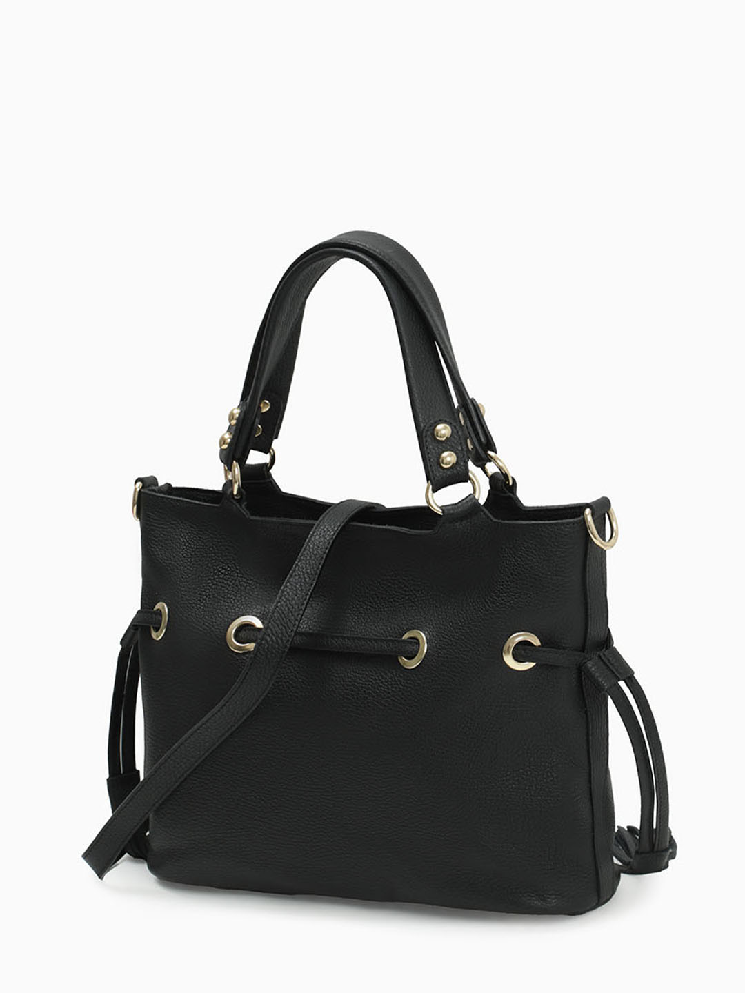 Тоут от Be Nice с декоративным карманом спереди и кистями из натуральной кожи черного цвета