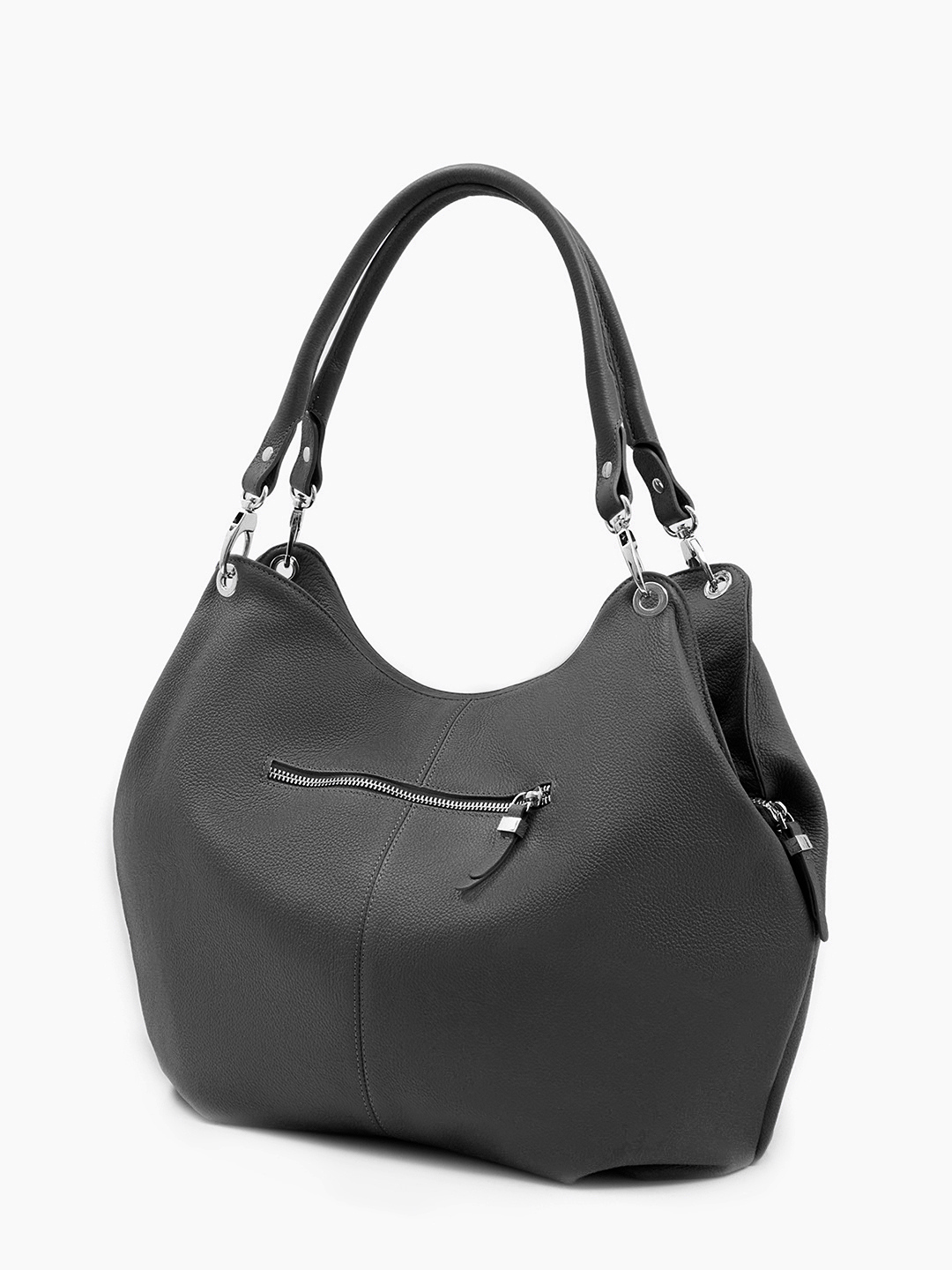 Сумка-хобо с двойными кисточками от KELLEN в чёрном цвете