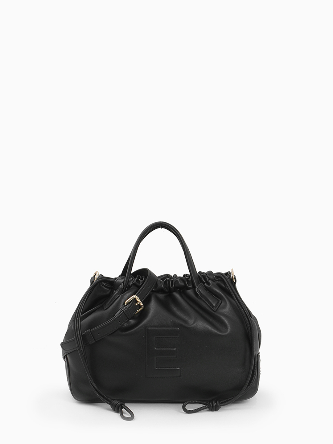 Тоут в размере М с рельефной буквой "E" от ERMANNO FIRENZE чёрного цвета