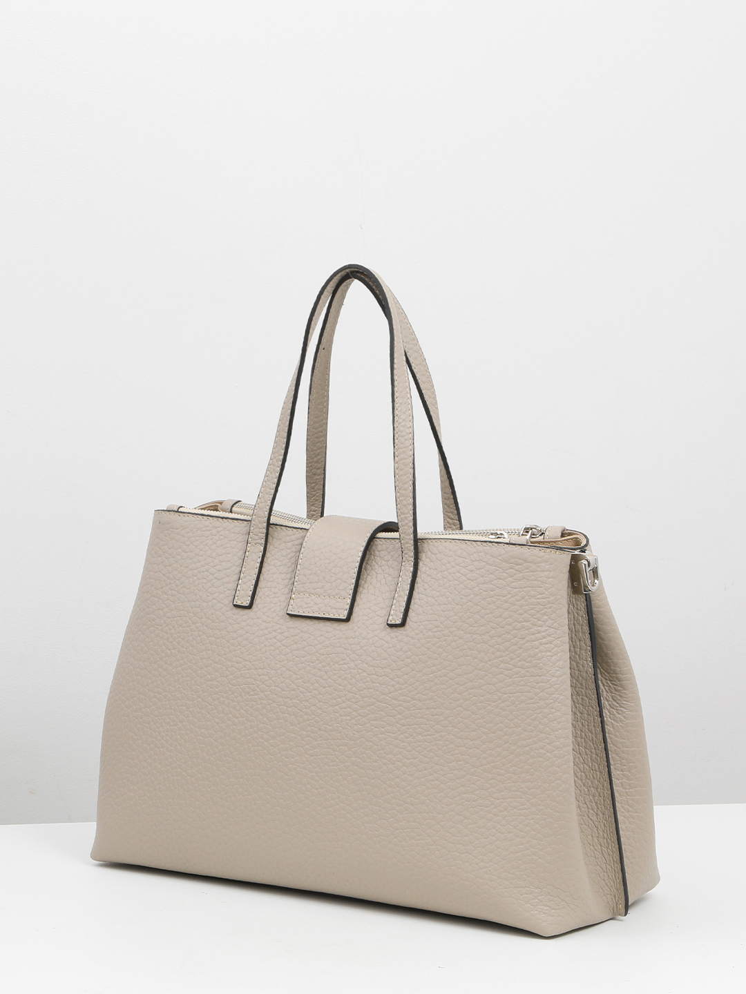 Классическая сумка с тремя отделениями от BE NICE из зернистой кожи мраморного оттенка