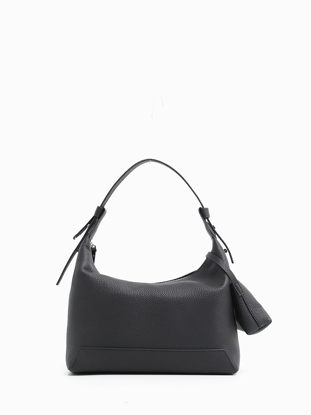 Чёрная сумка-хобо в размере М с дополнительной микро-сумкой от IVORY