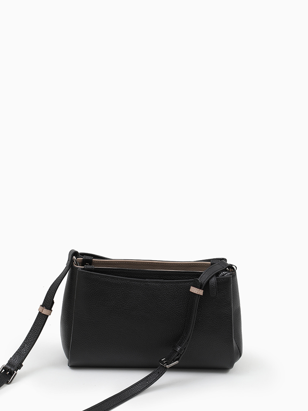 Кросс-боди на плечо с контрастными вставками от Vanessa Scani в чёрном цвете