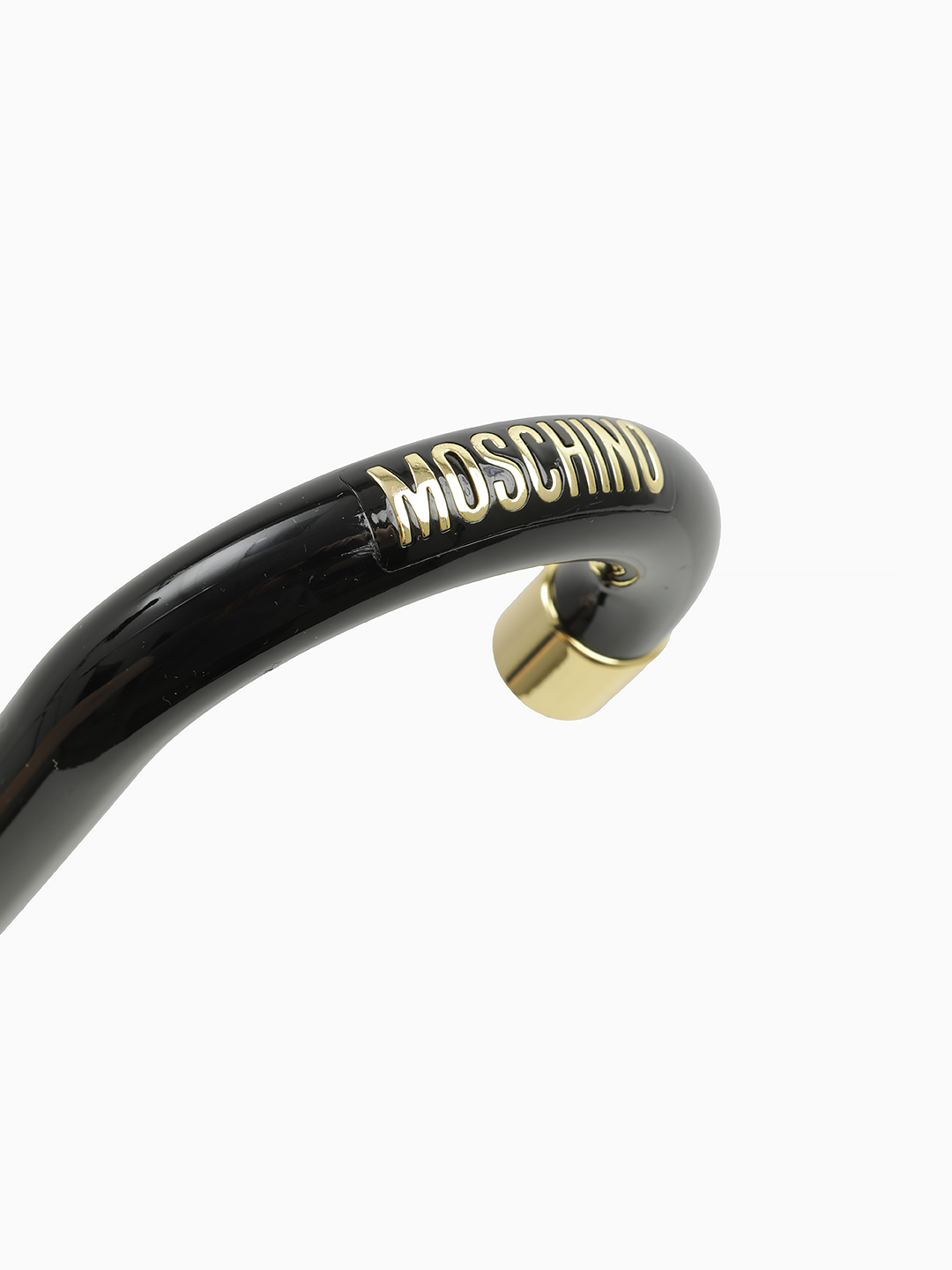 Зонт-полуавтомат трость белого цвета с принтом девушки от MOSCHINO