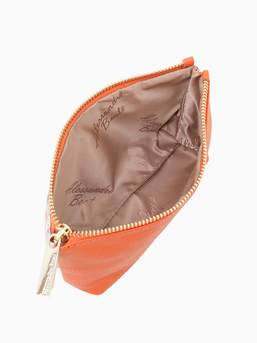 Косметичка от Alessandro Beato из натуральной кожи с принтом лисы