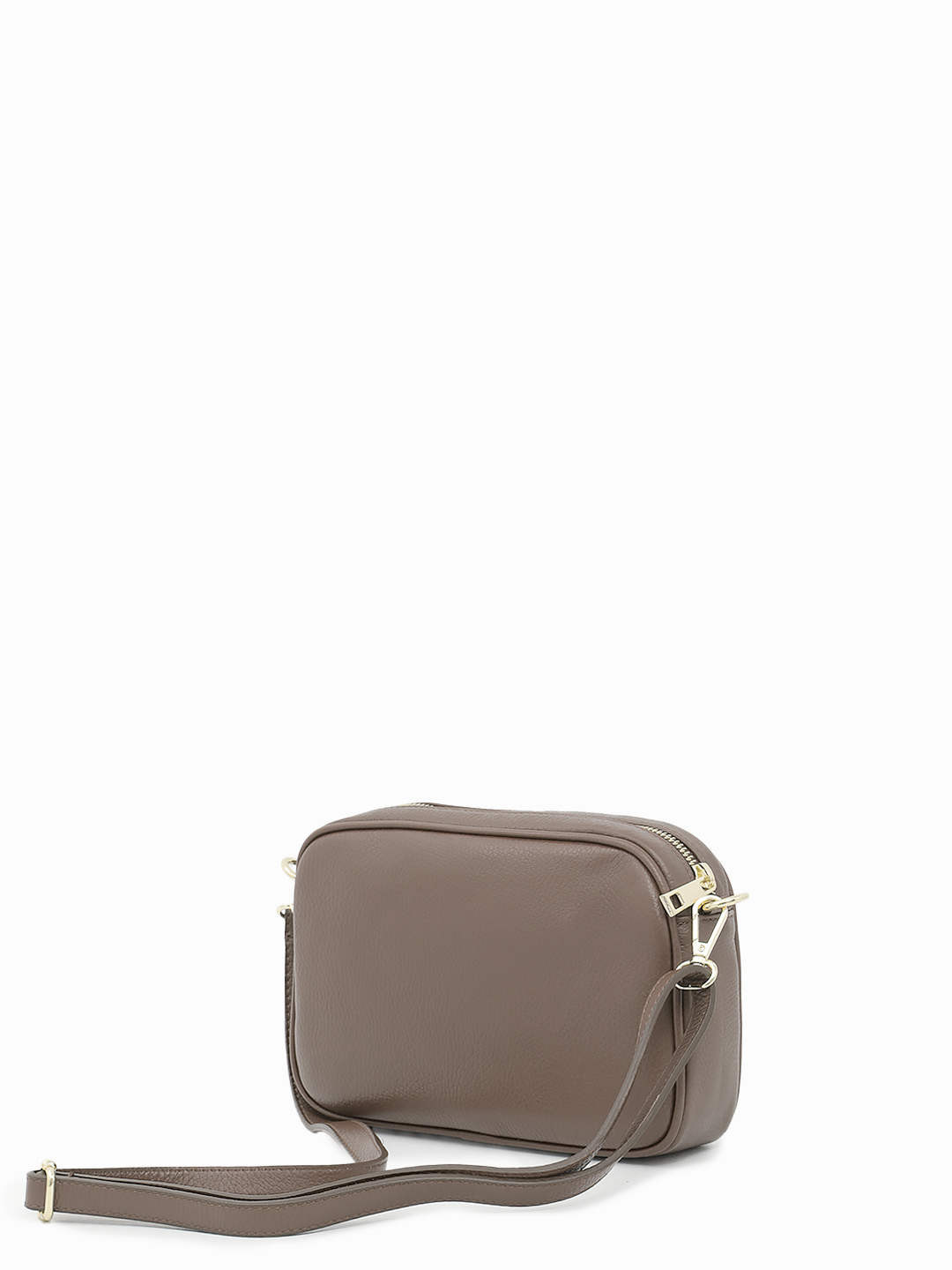 Полукруглая кросс-боди с дополнительным карманом от FOLLE в оттенке тауп