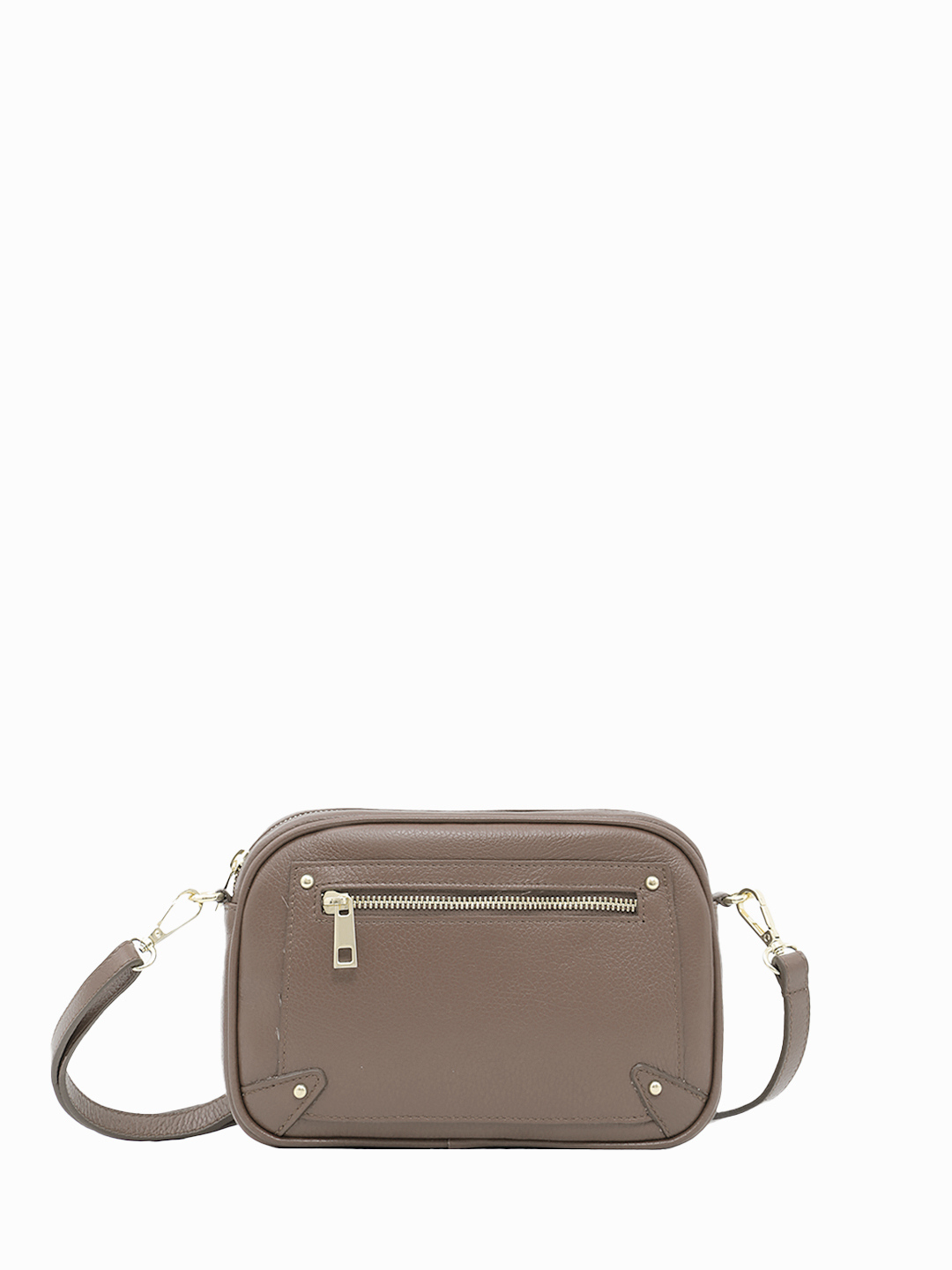 Полукруглая кросс-боди с дополнительным карманом от FOLLE в оттенке тауп